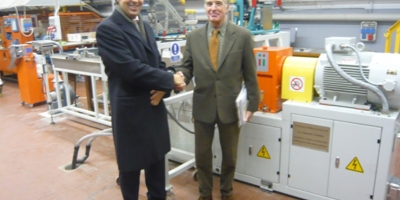 Icma co-rotating twin screw extruder at the Milan Polytechnic